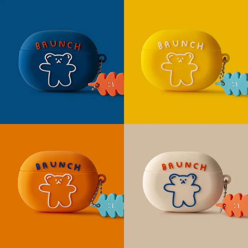 3D чехол для наушников милый силиконовый Apple Beats Studio Buds с брелоком | Электроника