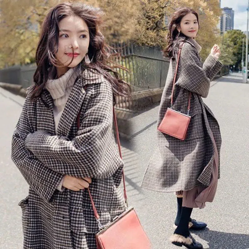 

2021 Woolen Coat Women's Mid-Length New Fashion Women Jacket Autumn And Winter Models Plus Size Female Outerwear