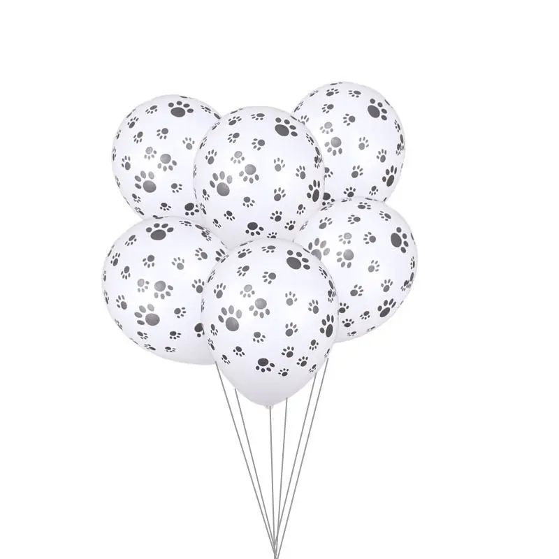 

Новинка 12-дюймовые 3,2 г толстые пятисторонние надувные шары с рисунком собаки и лапы для детского украшения на день рождения
