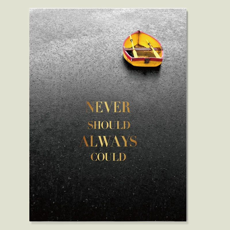 Черно белый настенный постер с цветами девушка скандинавский желтый дождь лодка