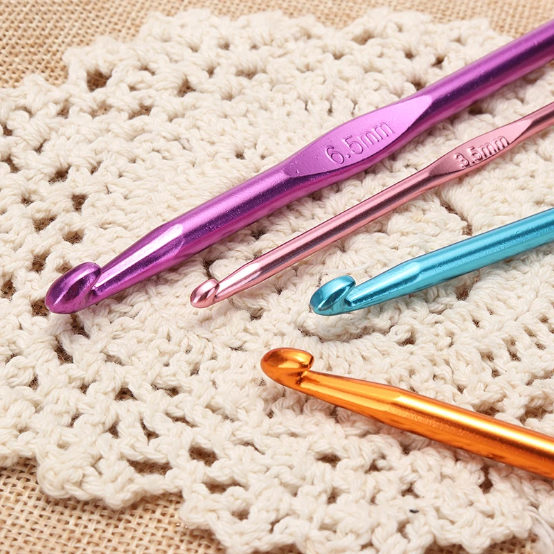 

22Pcs/Lot Stainless Steel Straight Knitting Needles Crochet Hook Weave Set DIY Craft Tools Sewing Weave Tools Set