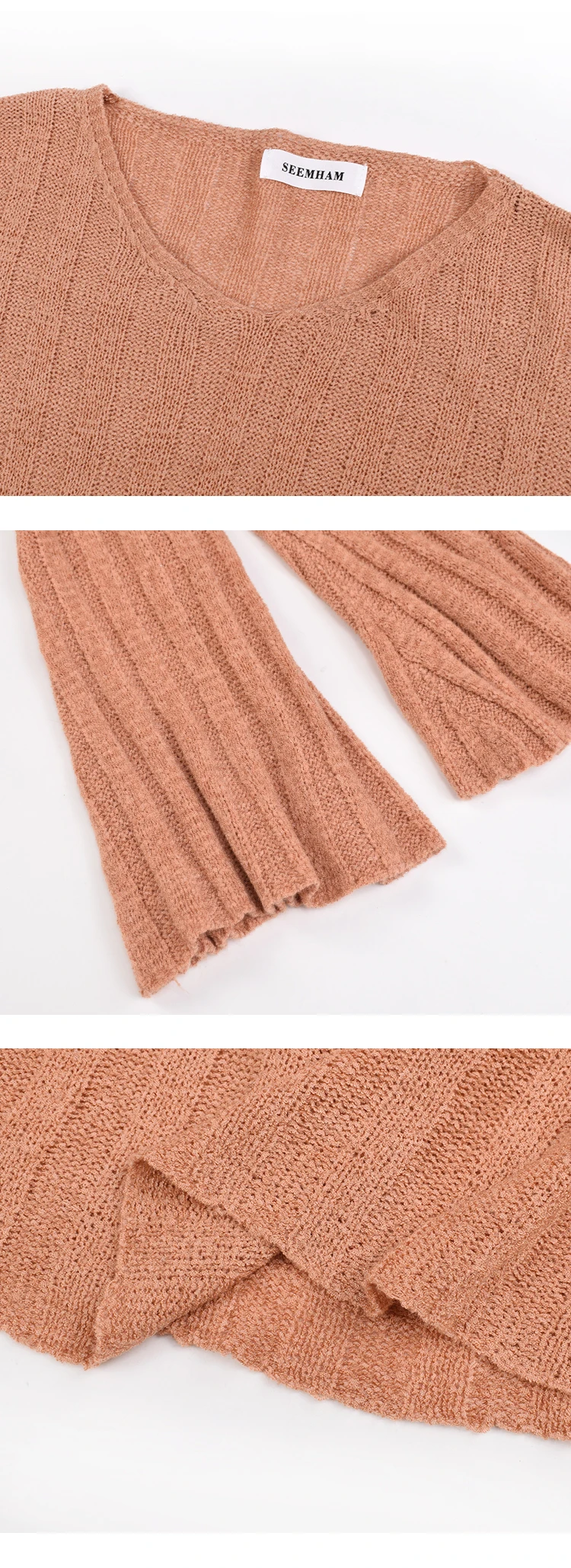 Сексуальный тонкий женский вязаный свитер мода 2020 новый корейский свободный с