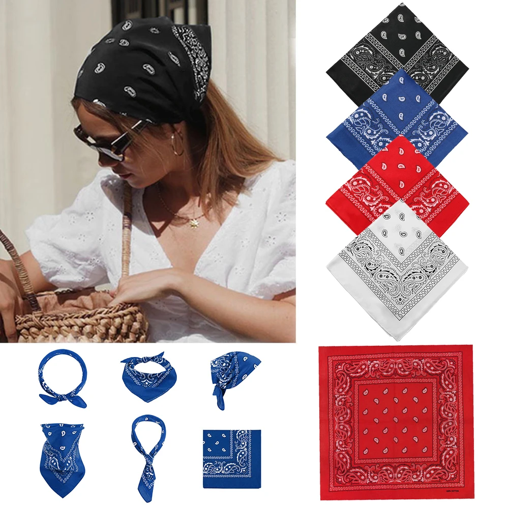 

Outdoor Cycling Print Bandana Windproof Hair Bands for Girls Women Unisex Square Scarf Turban Headbands Cycling Equipment