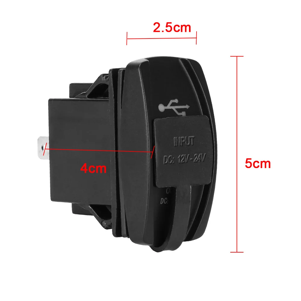 12V 24V светодиодный Автомобильный USB быстрое зарядное устройство гнездо адаптера