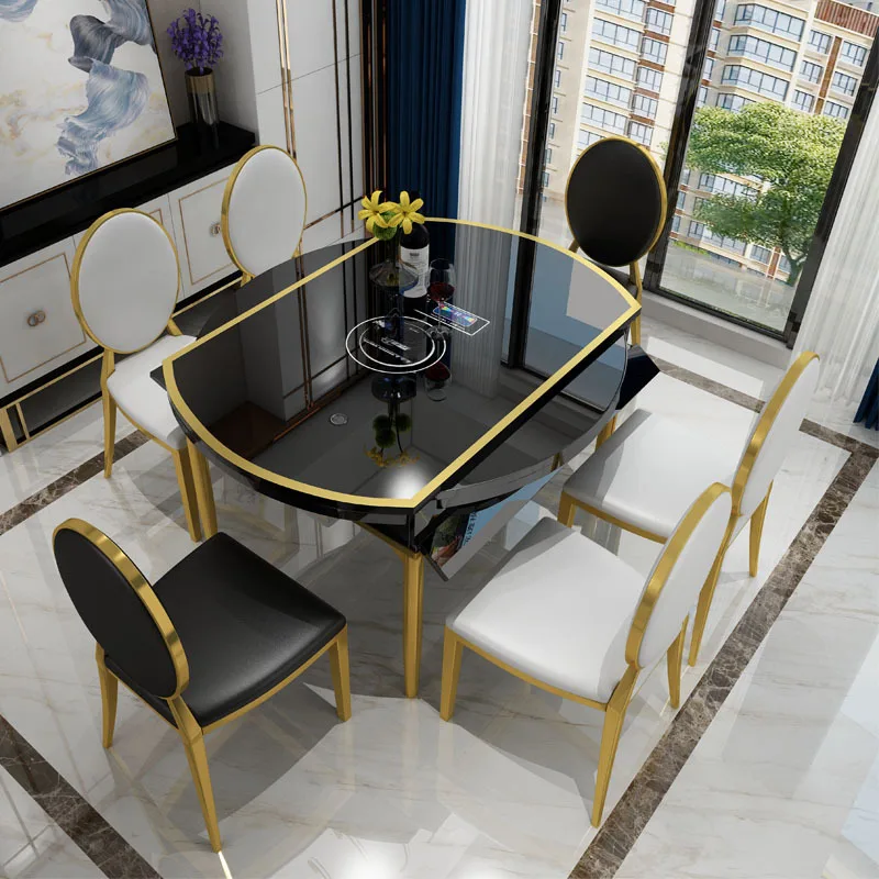 2019 светильник класса люкс круглый обеденный стол современный минималист мелкие