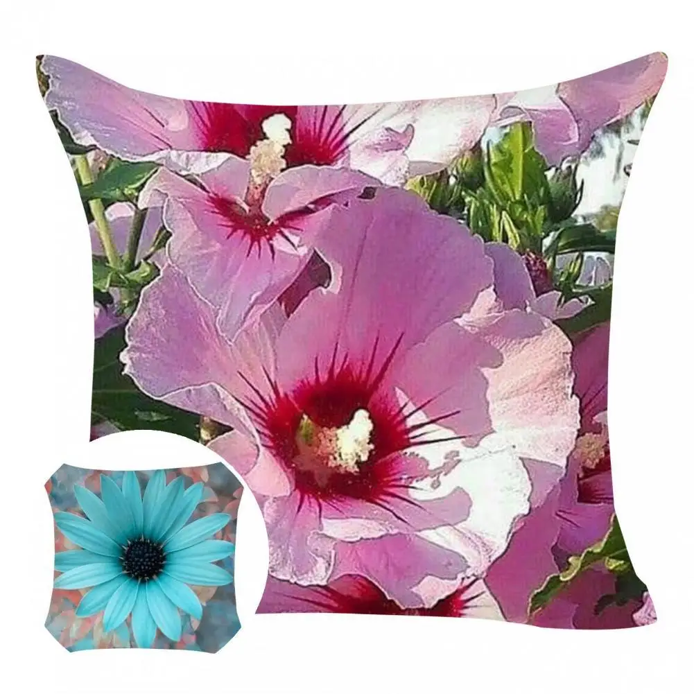 

Модный декоративный чехол для дивана с цветочным принтом, легкое многоразовое покрытие для подушки