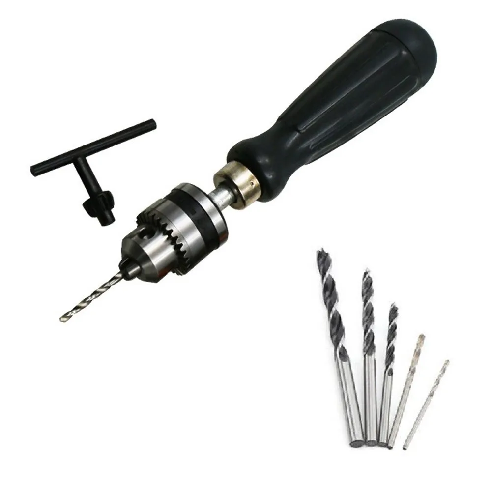 

0.6-6mm Hand Drill Tool Pin Vise Woodworking Precision DIY Model With Drill Bit