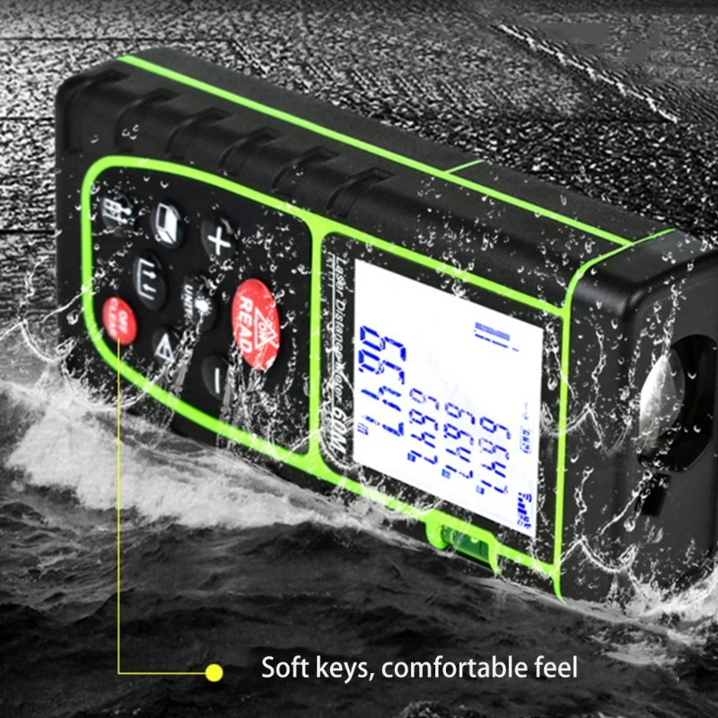 

M4YD 40/60/80/100m Infrared Distance Meter Rangefinder Real-time Measurement 3mm Accuracy Waterproof Handheld Measure
