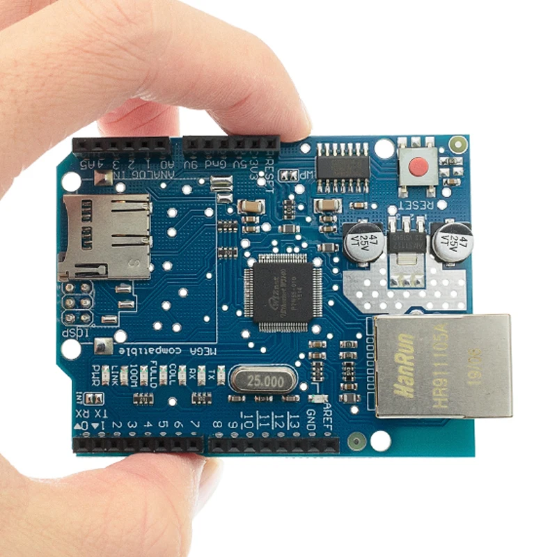 Плата разработки UNO Shield Ethernet W5100 Для Mega 2560 Arduino|Интегральные схемы| |