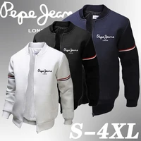 2021 pepe print men autumn and winter solid color coat casual outdoor baseball clothes man slim fit sports zipper jacket