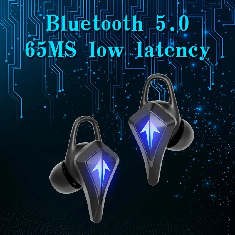 

Bluetooth-compatible V5.1 Earphones Wireless Headphones Low Latency Noise Reduction With Mic HIFI Stereo Sports Gaming Headsets