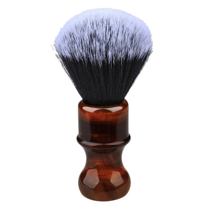 

Щетка для бритья из синтетического барсука с смоляной ручкой, кисти для бритья, янтарная щетка для бороды для мужчин