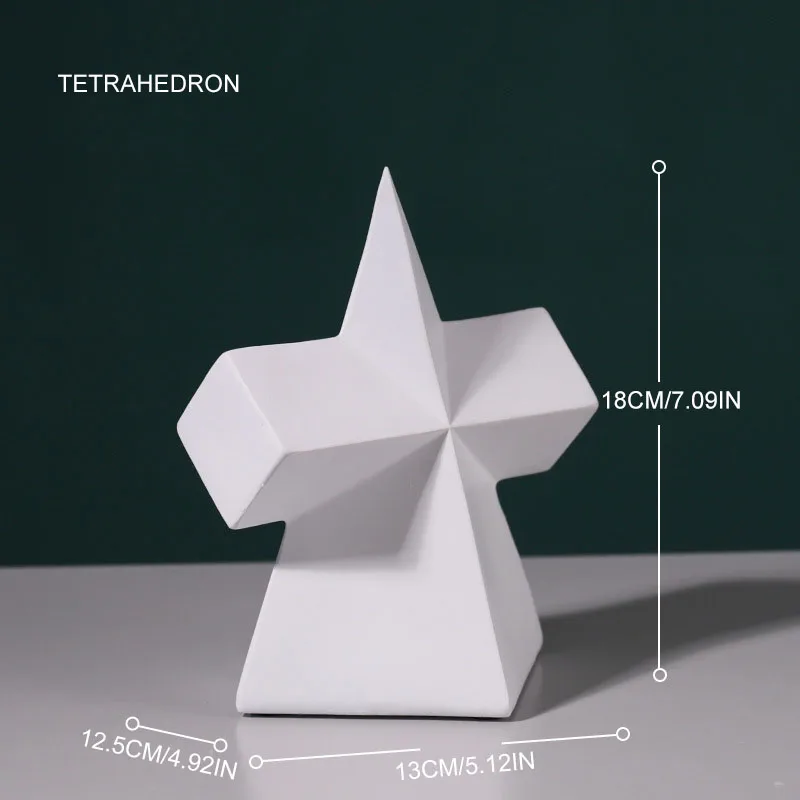 

Creative Resin Three-dimensional Geometric Model Sculpture Ornaments Living Room Desktop Furnishings Home Decoration Accessories