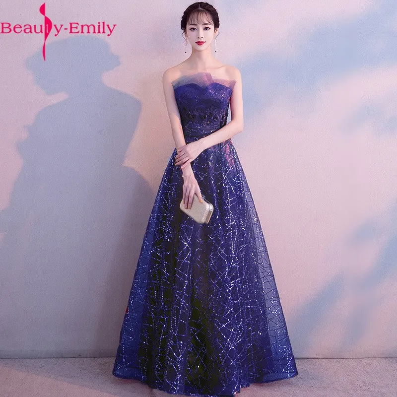 Beauty Emily элегантное вечернее платье трапециевидной формы без рукавов с вырезом