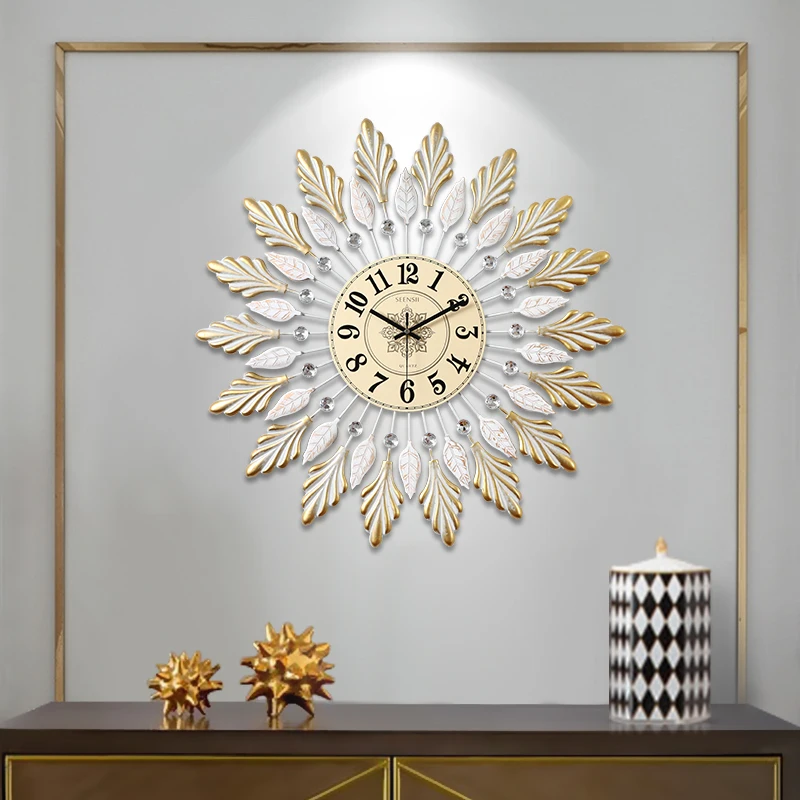 

Wood Quarz Wall Clock Aesthetic Europe Art Luxury Digital Wall Clock Bedroom Silent Klokken Wandklokken Home Decoration 50WC