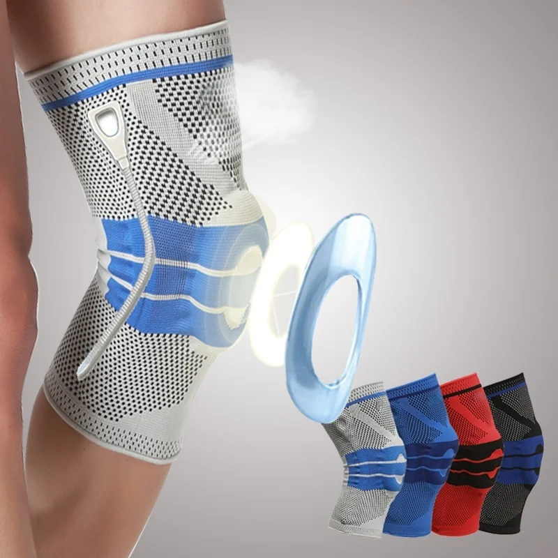 Компрессионный наколенник 1 шт. эластичный Фиксатор колена из силикагеля нейлона