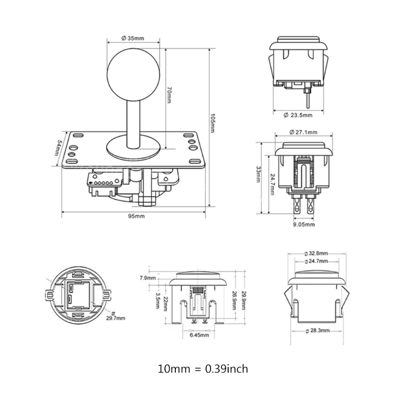 

Arcade Joystick DIY Kit Zero Delay USB Encoder to PC PS3 Sanwa Joystick and Push Buttons for Arcade Mame