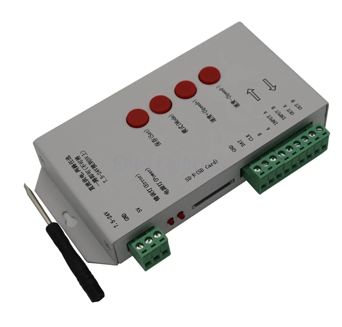 Стробое управление T1000S SD карта светодиодный контроль пикселей поддержка DMX512 WS2811