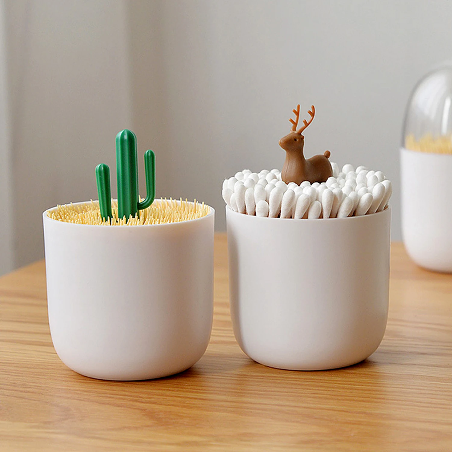 Behogar милые ватным тампоном Держатель Для Зубочисток диспенсер Органайзер