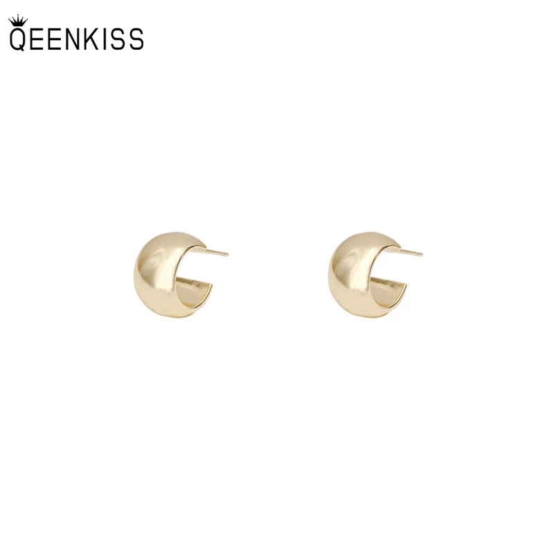 

QEENKISS EG7601 Fine Jewelry Wholesale Fashion Woman Birthday Wedding Gift Small Beanie 925 Sterling Silver Needle Stud Earrings