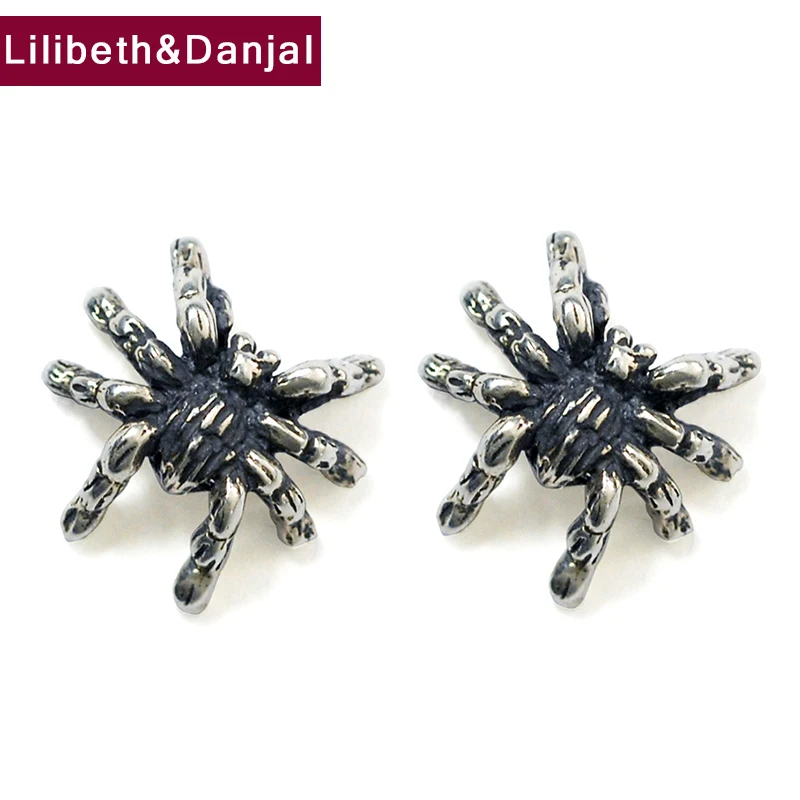 

Wolf Spider Stud Earring Pure 925 sterling silver Punk Rock Vintage Nightclub Earring Women Men fine Jewelry 2020 New Arrival E6