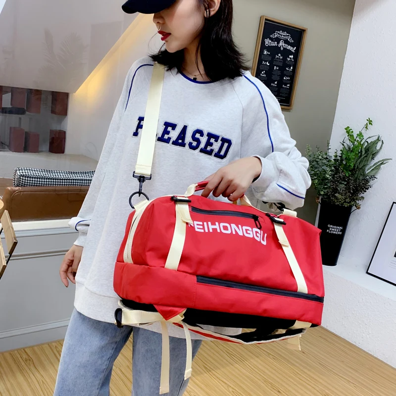 

Large Capacity Waterproof Men's and Women's Travel Bag Outdoor Shoulder Crossbody Backpack Sports Gym Bag Weekend Duffle Handbag