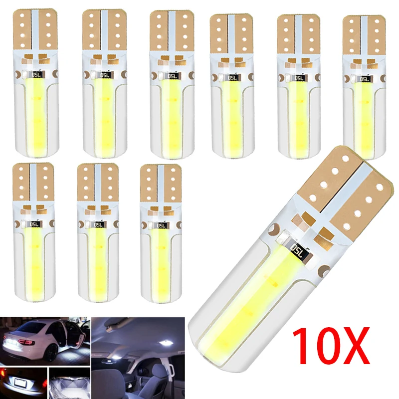

10 светодиодный т., светодиодные лампы T10 W5W 194 168 COB 12 В