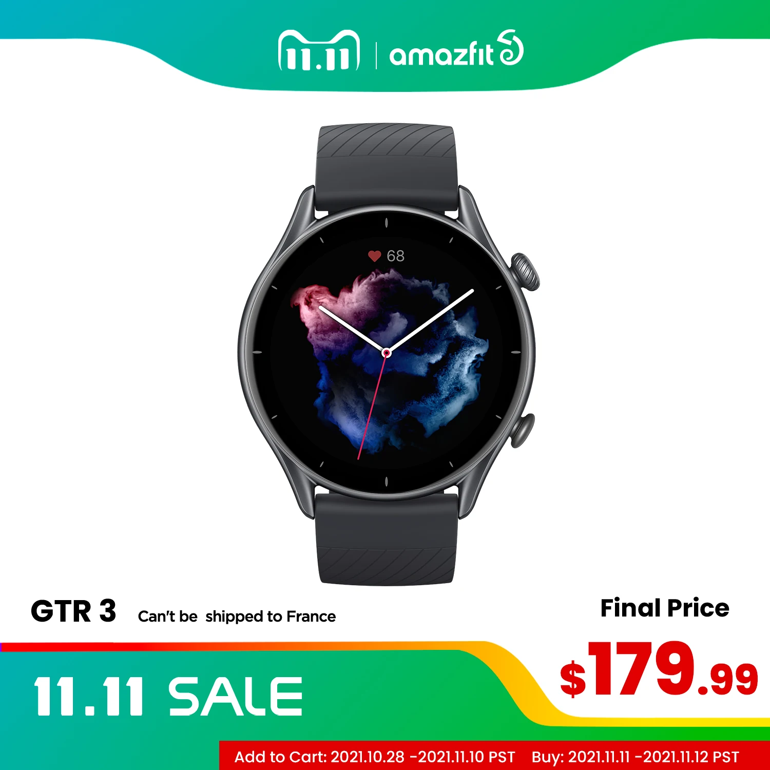  Умные часы Amazfit GTR 3 GTR3, 1,39 дюйма, AMOLED дисплей 
