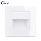 COSWALL крыльцокоридоругловойлестничный светильник Настенный светильник стеклянная панель C1 серия черный белый золотой серый теплый белый