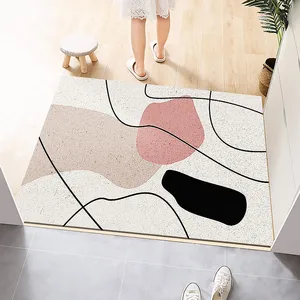customize pvc silk loop dust proof printed doormat geometry carpet outdoor hallway rug mats shoes scraper for bathroom area rugs free global shipping