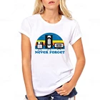 Винтажная футболка в стиле ретро, в стиле 90-х, с изображением старых предметов, с забавными Vhs лентами, летние футболки из 100% хлопка