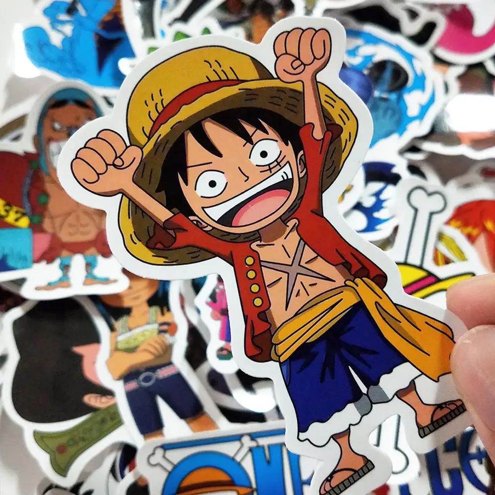 

50PCS Classic ONE PIECE Cartoon DIY Stickers for Skateboard Fridge Phone Guitar Motorcycle Luggage Waterproof Cool Joke Stickers