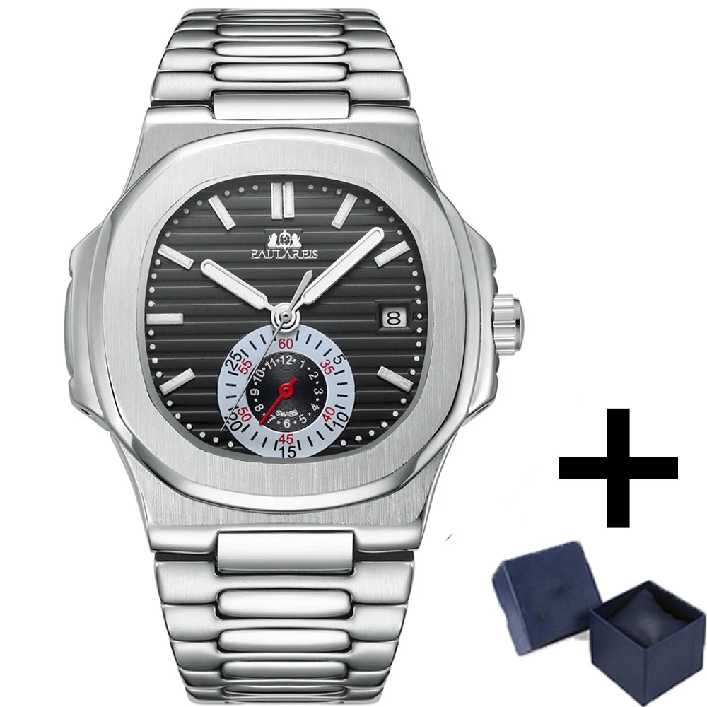 

Новинка 2021, мужские часы, роскошные деловые автоматические механические часы, модные классические водонепроницаемые часы для дайвинга из н...