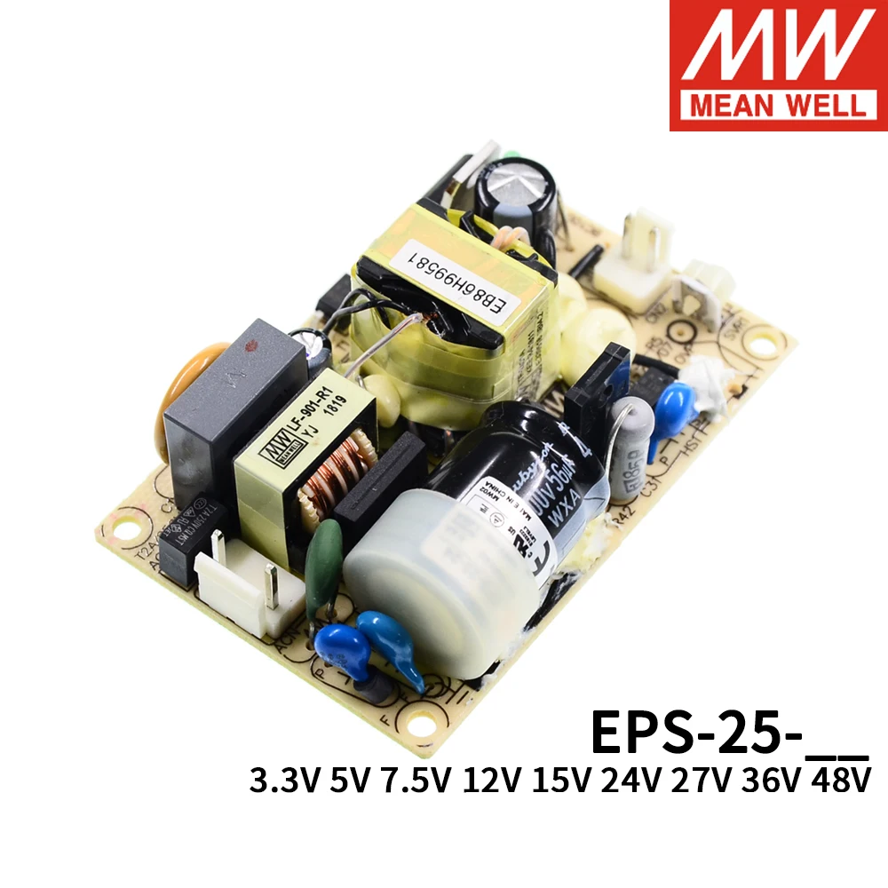 Бренд Mean Well представляет EPS PCB Тип один Выход Питание EPS-15W 25 Вт 35 45 65W 3 V 5V 7 5 12V 15V 24V 27V