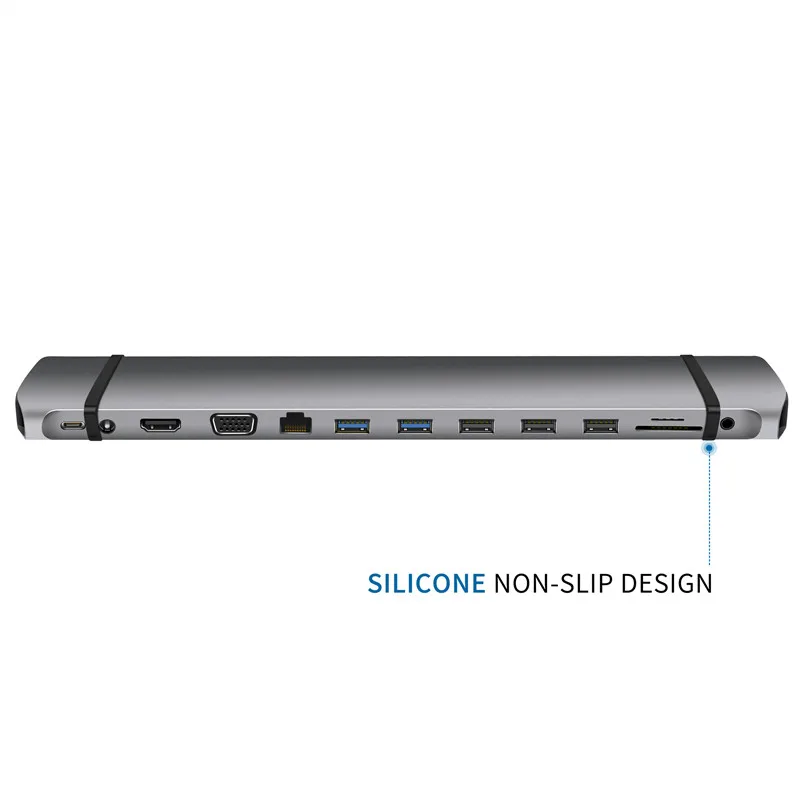 Ajiuyu USB C type C концентратор к USB 3,0 HDMI RJ45 VGA для MacBook Pro Air Аксессуары док сплиттер мульти 13 портов type C концентратор USB-C