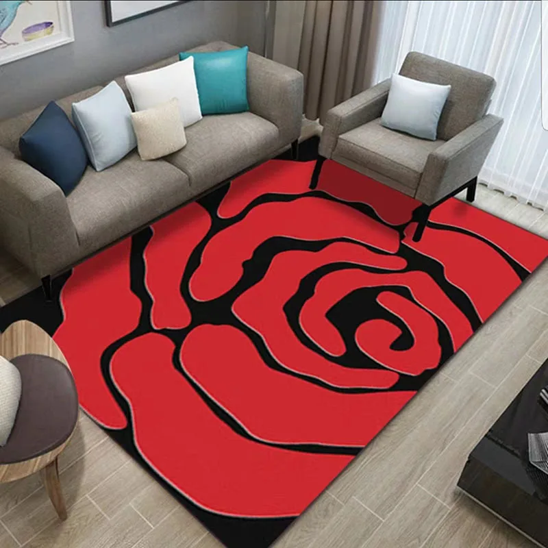 

High Quality Stereo Colorful Flowers High Quality Art Carpet For a Living Room Bedroom Non-Slip Floor Mat Mode Kitchen Carpet