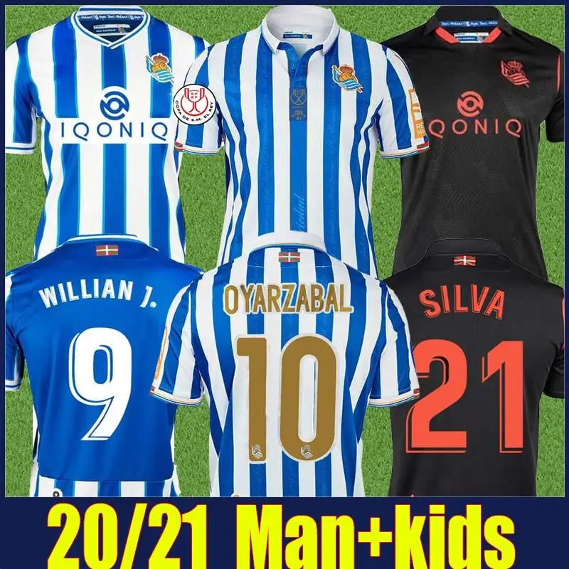 

Real Sociedad Jerseys2021WILLIAN J. SILVA OYARZABAL ZUBELDIA MERINO ISAK 2020-21 Real Sociedad New Home And Away Football Shirts