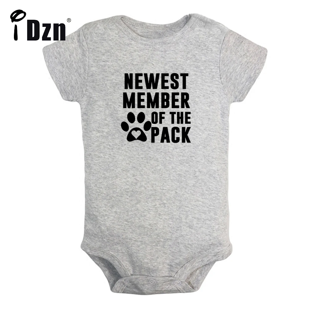 

Newest Member Of The Pack Cute Baby Bodysuit Funny Letter Printed Clothing Baby Boys Rompers Baby Girls Short Sleeves Jumpsuit