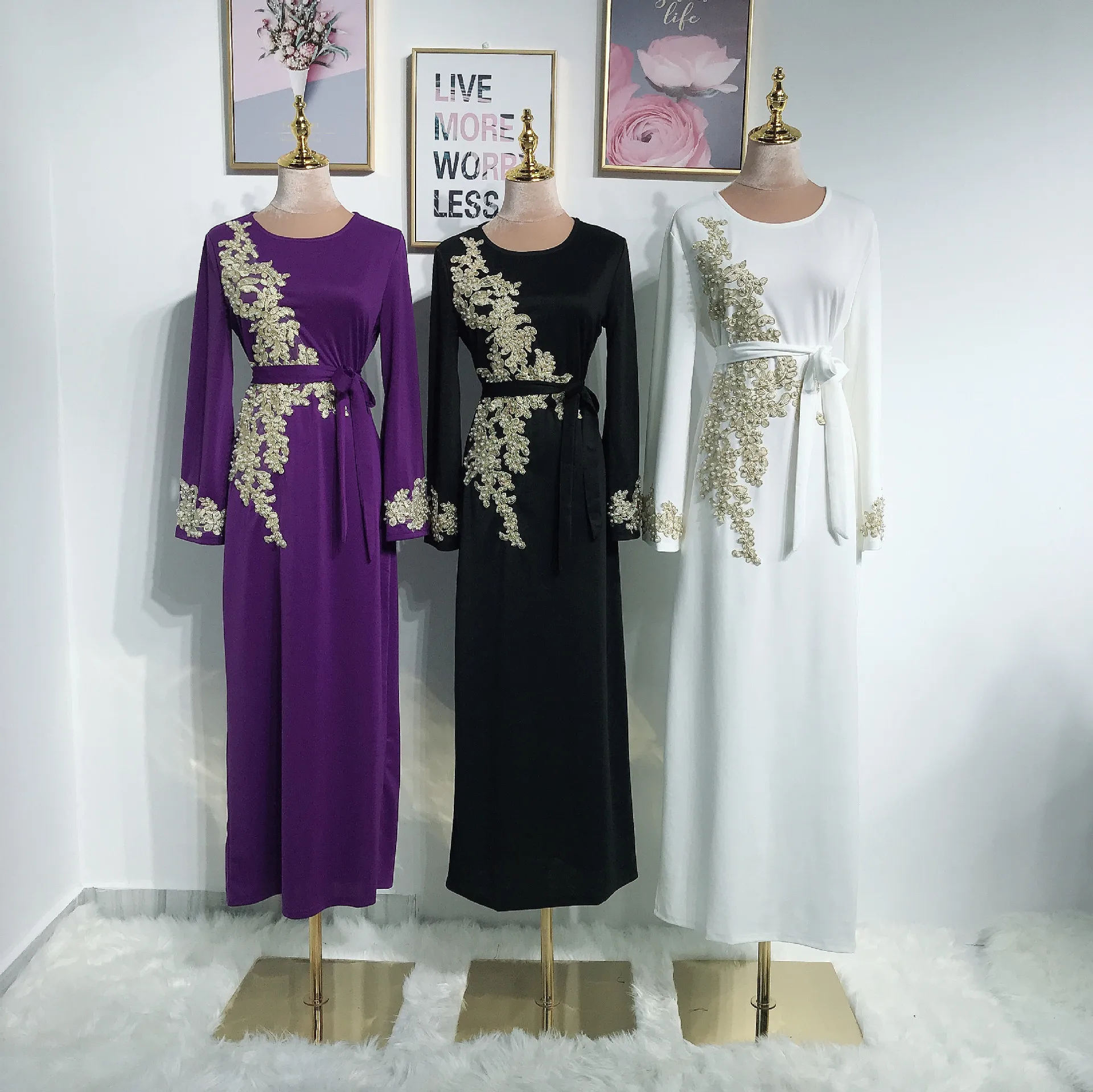 Eid Abaya Дубай Турция мусульманское хиджаб платье кафтан Caftan марокканская одежда