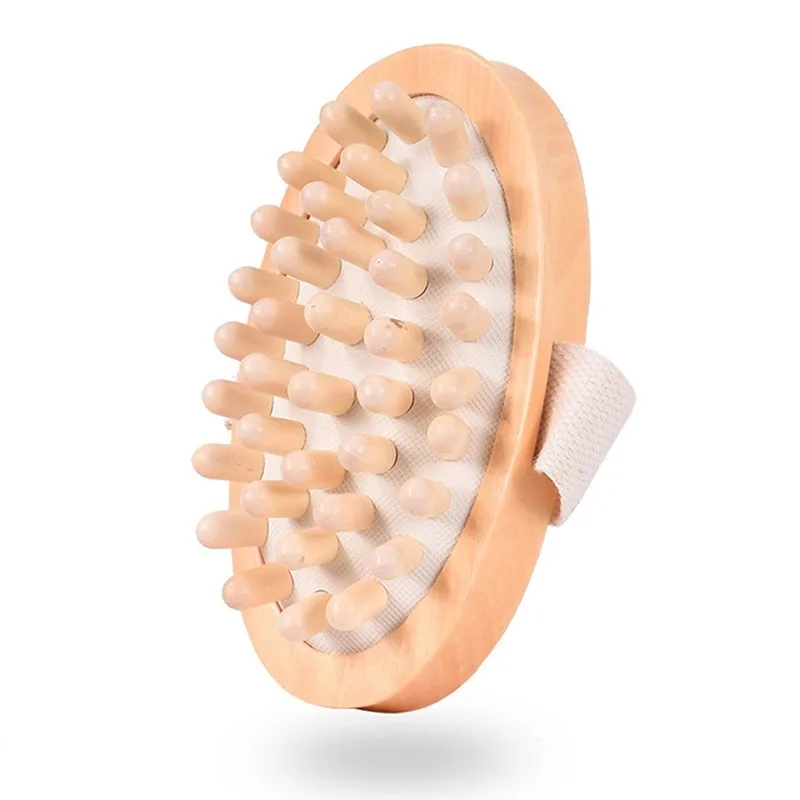 

New Wooden Massager Body Brush Hand-Held Cellulite Reduction Portable Relieve Tense Muscles Natural Wood Head Scalp Massage Tool