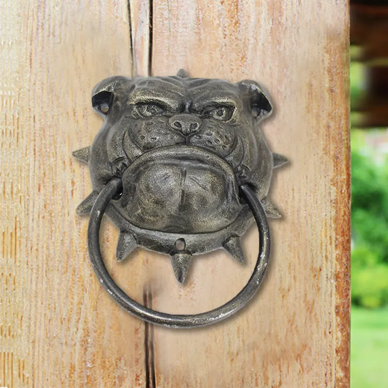 

Retro Bulldog Door Knock Antique Style Door Knocker, Durable Door Handle Door Knockers for Garden/Wooden House/Farmhouse