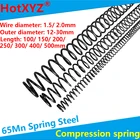 Цилиндрический спиральный катушечный ротор, компрессионная механическая пружина цилиндра 65Mn, стальной провод диаметром 1,5 мм, 2,0 мм