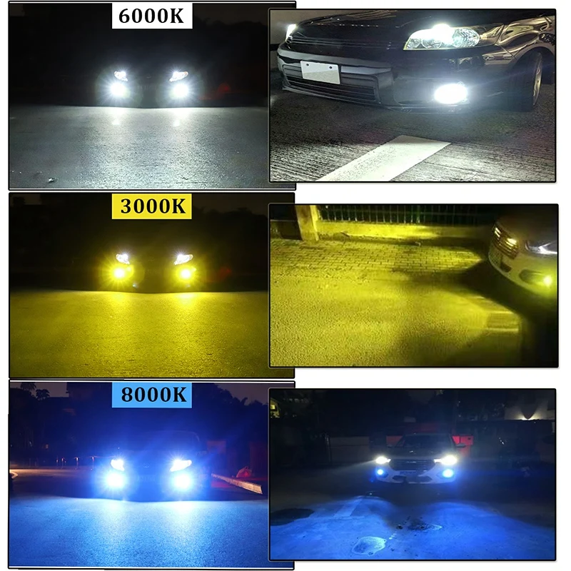 2Pcs 9005 LED Fog Light Bulbs DRL 3200 Lumens Super Bright 84-SMD 12V 24V 9005/HB3 Replacement for Cars Trucks 6000K | Автомобили и