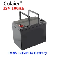 colaier 12 8v 100ah lifepo4 battery with 100a bms 12v 120ah battery for go cart ups household appliances inverter