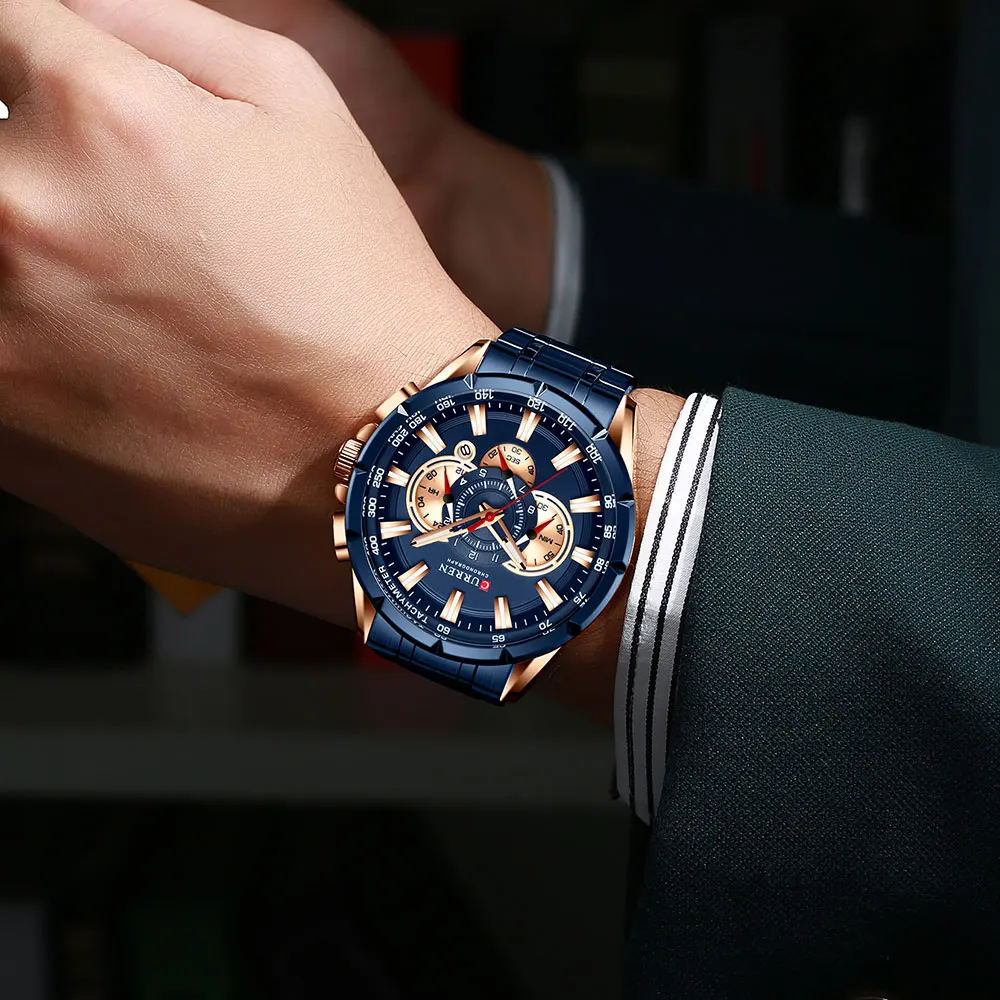 Watches Men CURREN 8363 Brand Men Sport Watches Men's Quartz Clock Man Casual Military Waterproof Wrist Watch relogio masculino