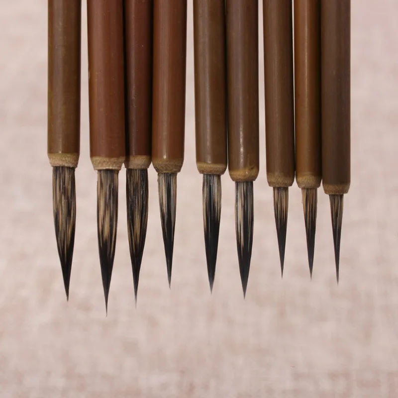 12 шт. тонкая кисть для рисования ручка камень барсук китайская Ручка каллиграфии