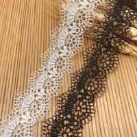 14yards width 3 6cm black polyester light bar code lace embroidery lace water soluble fabric wedding dress lace accessories diy
