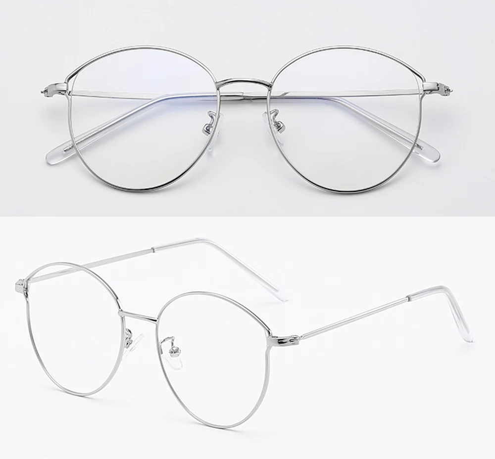 

Vintage Men Women Ultralight Round Frame Custom Made Myopia Glasses -1 to -6 and Reading Glasses 1 to 4