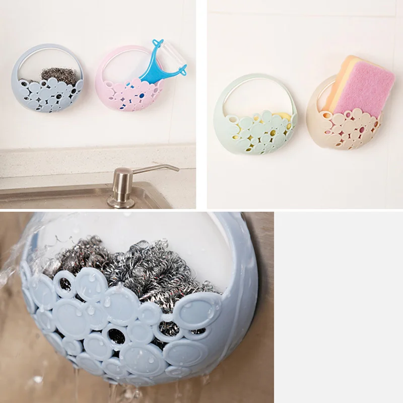 4 цвета многофункциональная мыльница без гвоздей на присоске для ванной кухни