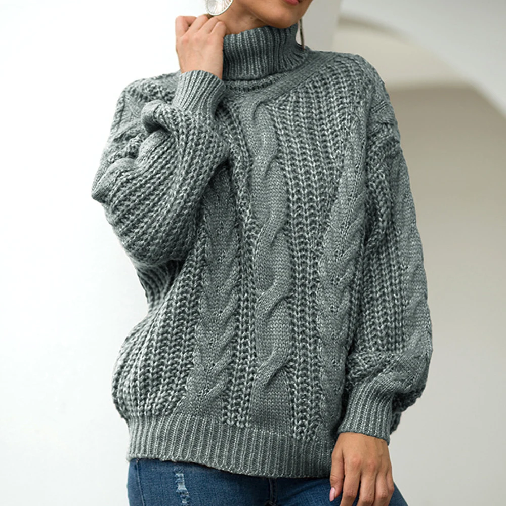 2019 Autumn Winter Short Sweater Women Knitted Turtleneck Pullovers Casual Soft Jumper Fashion Long Sleeve Pull Femme | Женская одежда